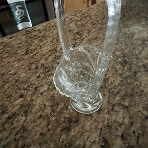 Elegant Clear Glass Basket
